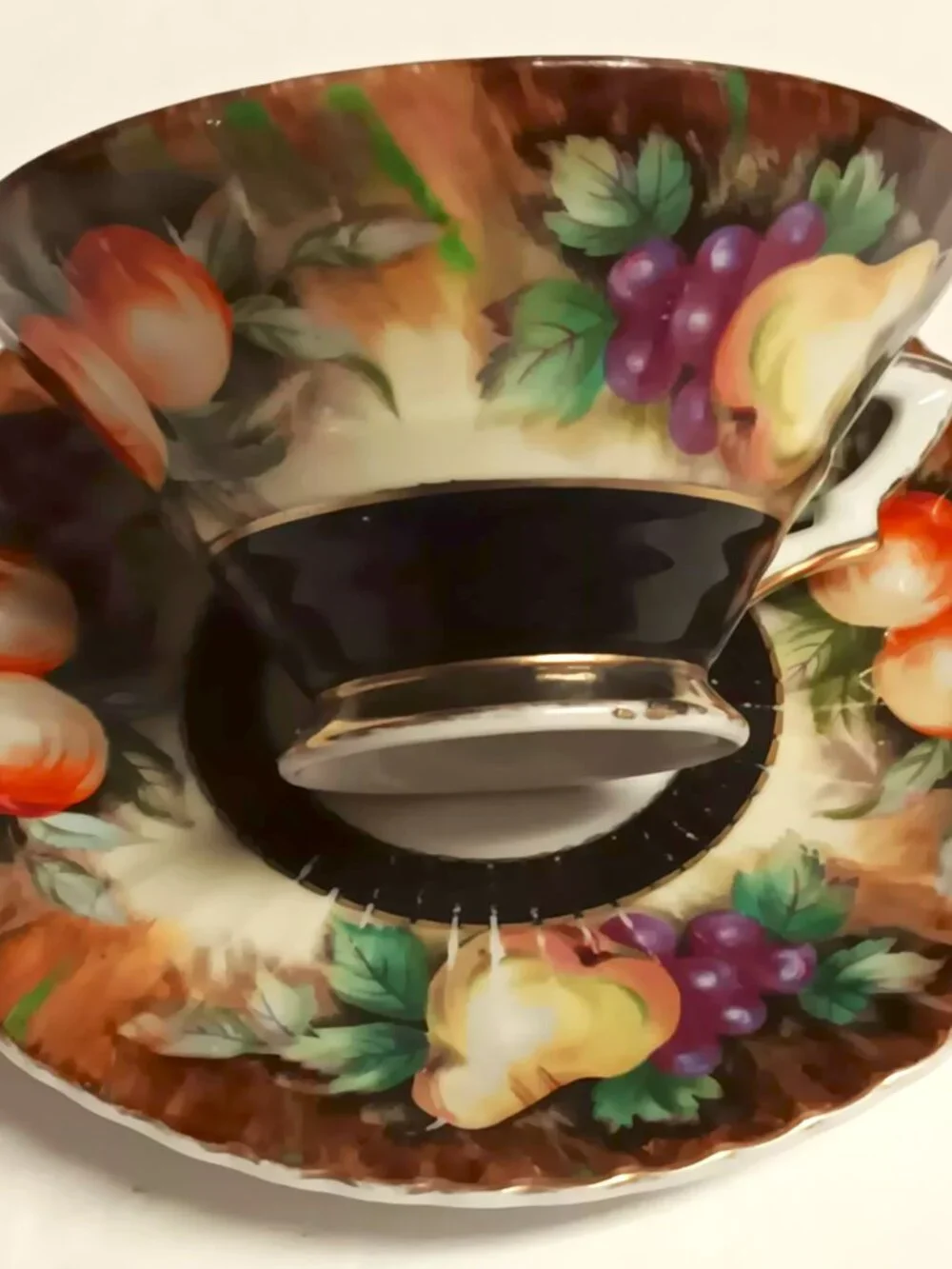 Vintage 1950's Lefton Heritage Orchard cup and saucer.